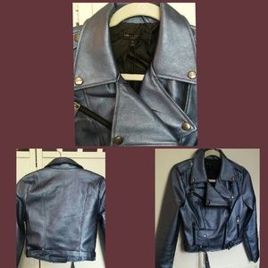 Crop Leather Jacket